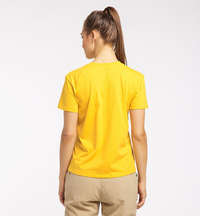 Haglöfs Womens Camp T-Shirt Yellow New Zealand 72164SJNX